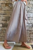 Arbi Gingham Pocket Culotte Pant Hazelnut